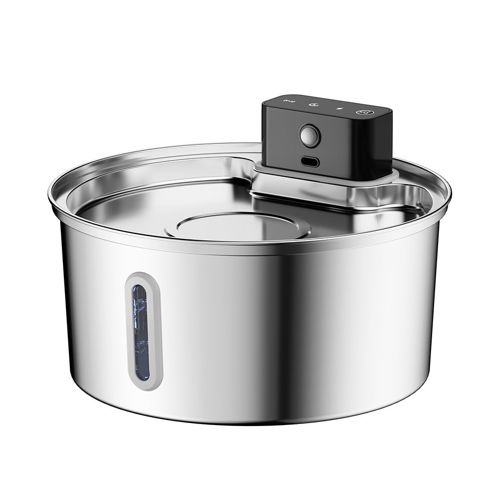 Fontaine à Eau Automatique Sans Fil pour Chat avec Détection Intelligente – Acier Inoxydable 304