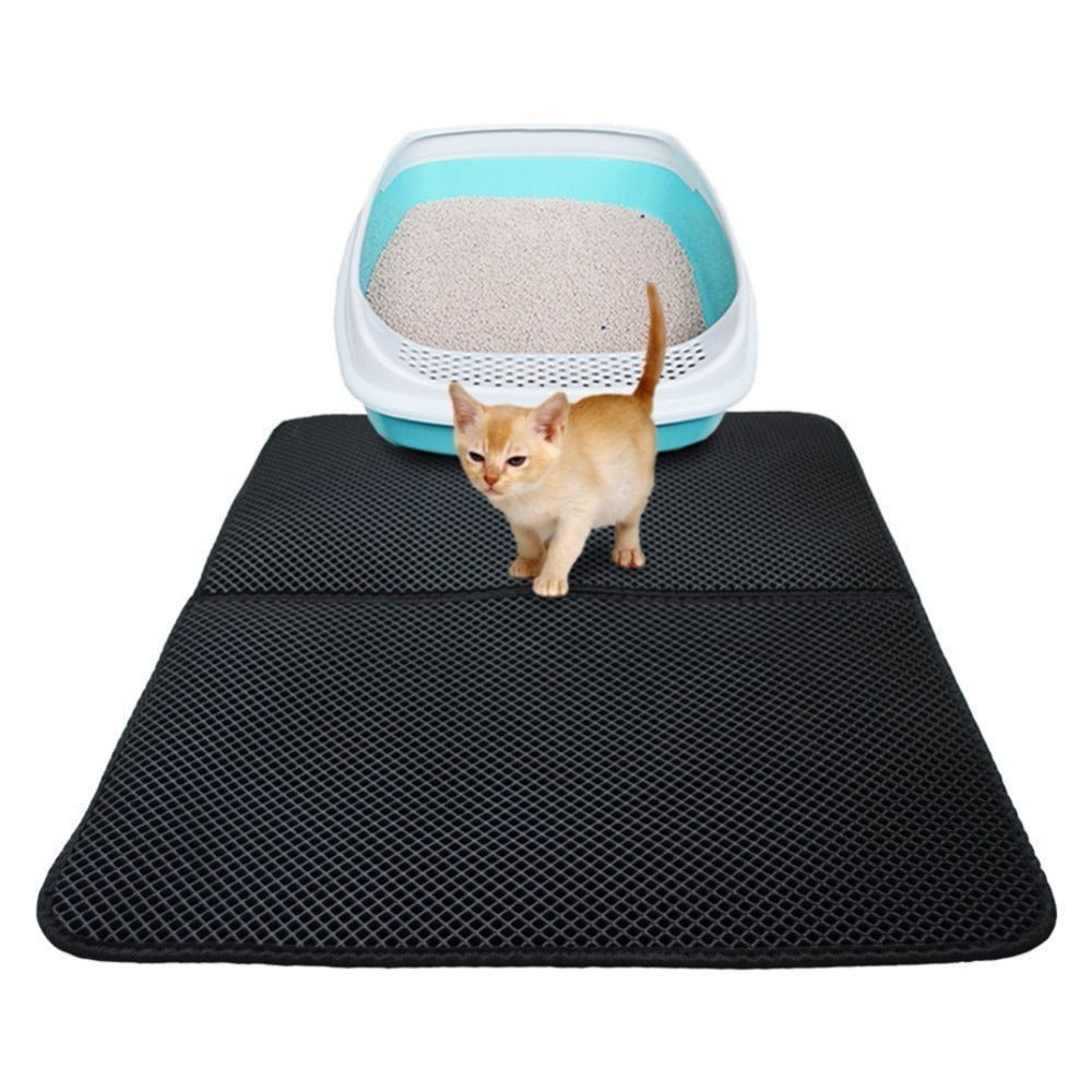Tapis de Litière Étanche Double Couche pour Chat