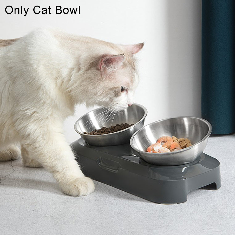 Gamelle en Acier Inoxydable pour Chat – Simple ou Double