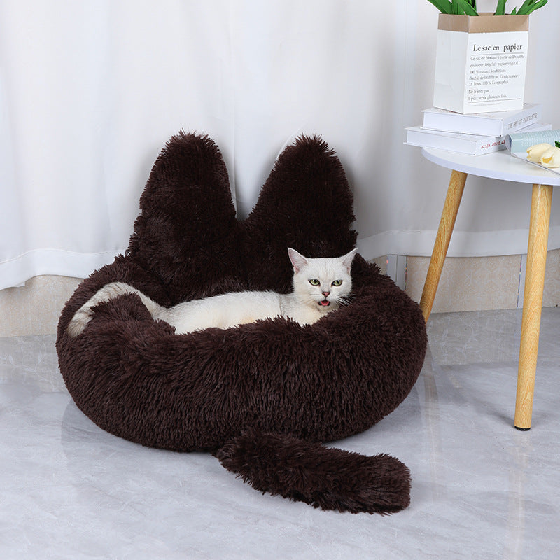 Coussin Rond Ultra Doux pour Chat