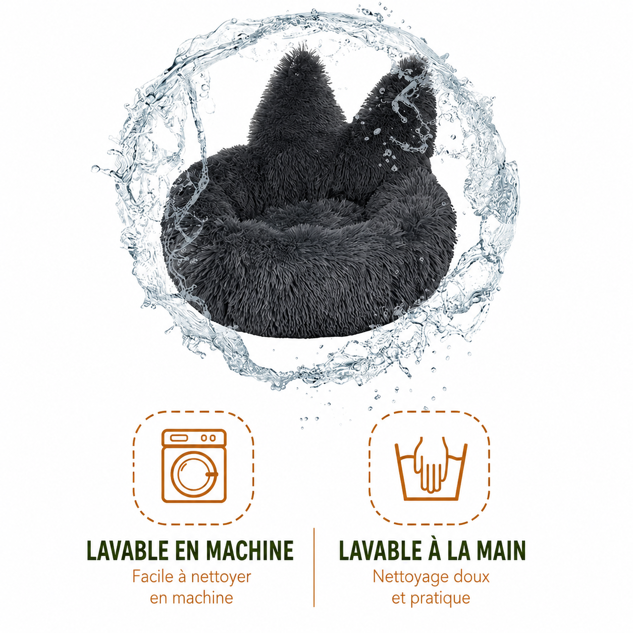Coussin Rond Ultra Doux pour Chat