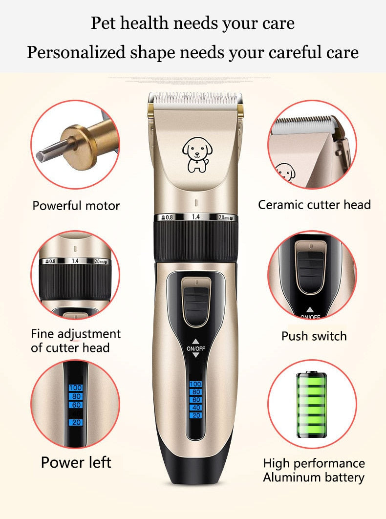 Tondeuse Professionnelle Rechargeable pour Chat