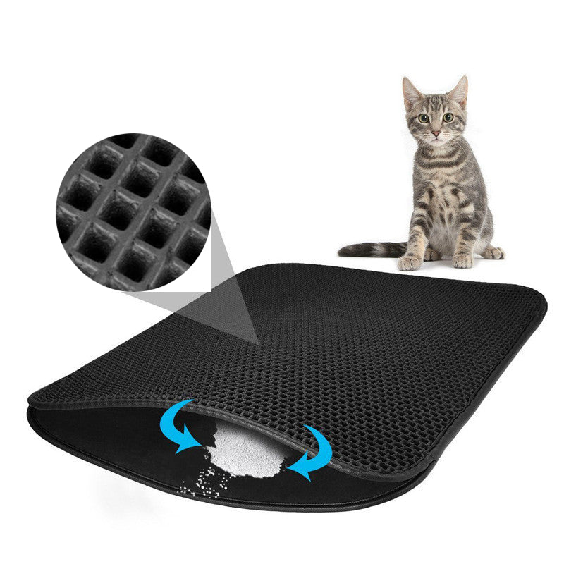 Tapis de Litière Étanche Double Couche pour Chat