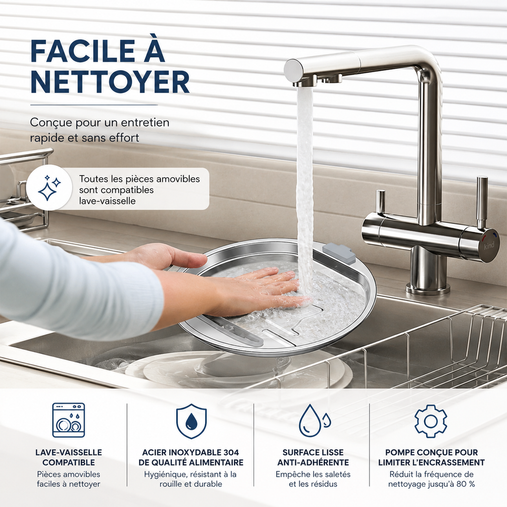 Fontaine à Eau Inox 2,2L pour Chat | Silencieuse & Filtration 4 Couches